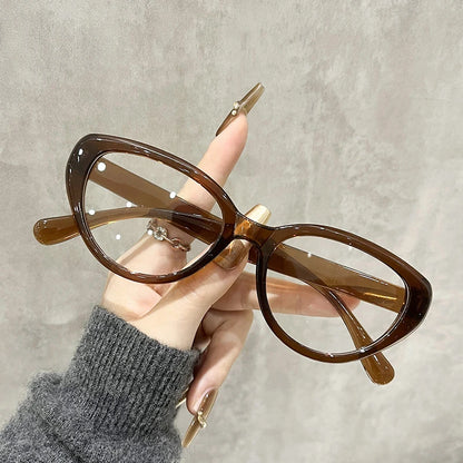 1-piece Cat-eye Y2K Fashion Women's Glasses, Face-shaping, Suitable for Daily Wear