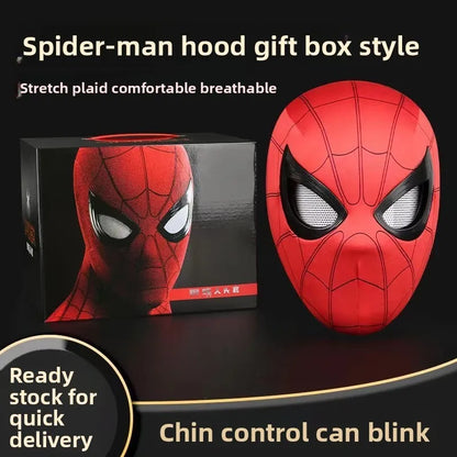 Spider Man headgear eyes movable electric blinking luminous extraordinary mask Wan Christmas cos helmet