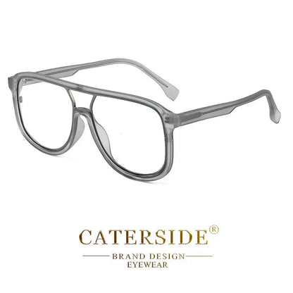 CATERSIDE Fashion Punk Reading Glasses Large Square Frames Design Man Women Casual Optical Frames Ideal Choice for Gifts