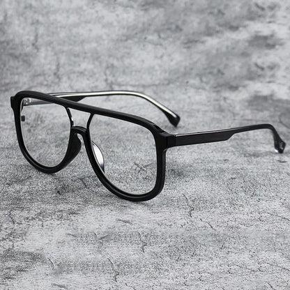 Fashoin Large Frame Anti Blue Light Glasses Frame Men Women Oversized Optical Prescription Eyewear Computer Goggles Eyeglasses