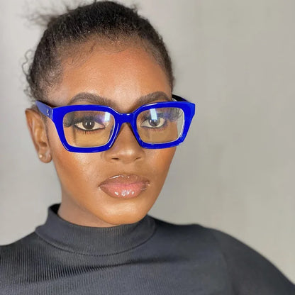 Retra Square Concave Frame Clear Lens Glasses Ultra Light Myopia Nerd Spectacles Degree 0 -0.5 -1.0 -2.0 -3.0 -4.0 to -6.0
