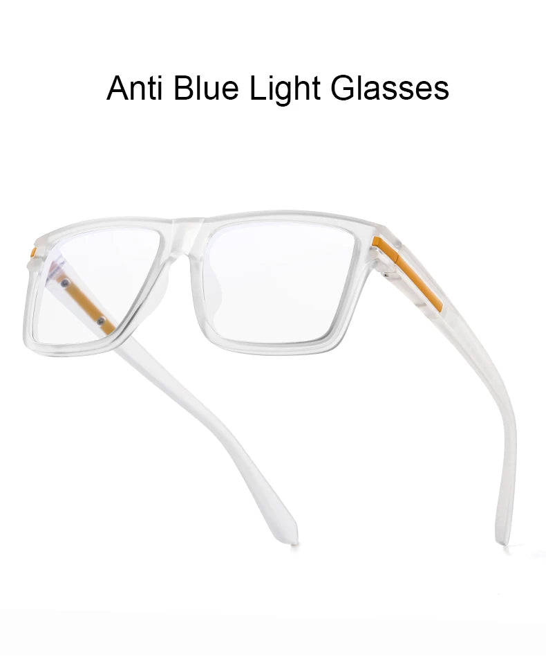 Men Optical Reading Glasses Prescription CR39 Lenses Myopia Eyewear Women Blue Light Blocking Computer TR90 Big Eyeglasses Frame