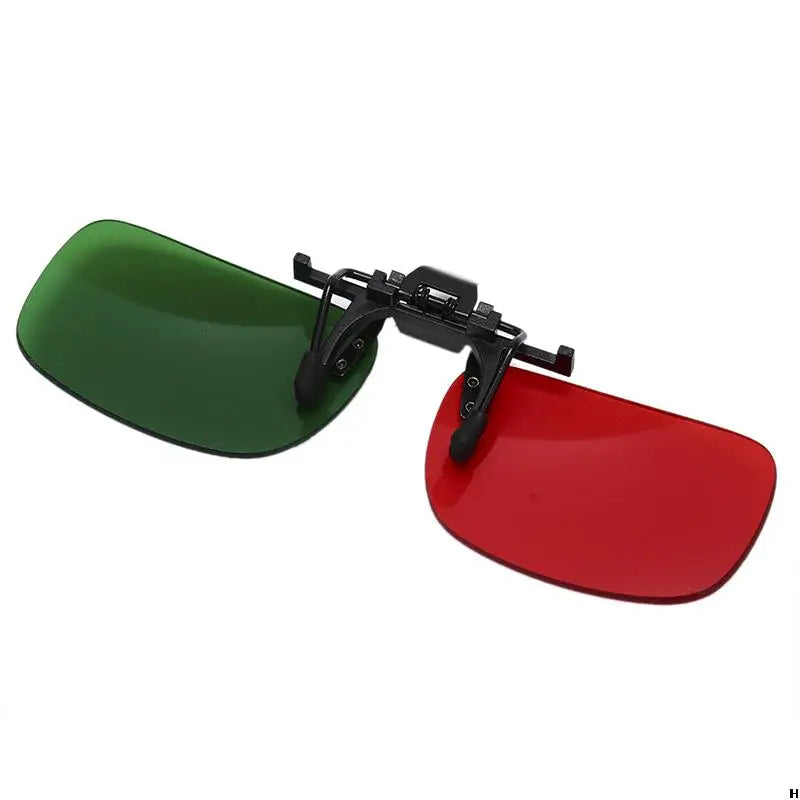 1/2PC Red Blue Green 3D Glasses Black Frame For Dimensional Anaglyph Movie TV