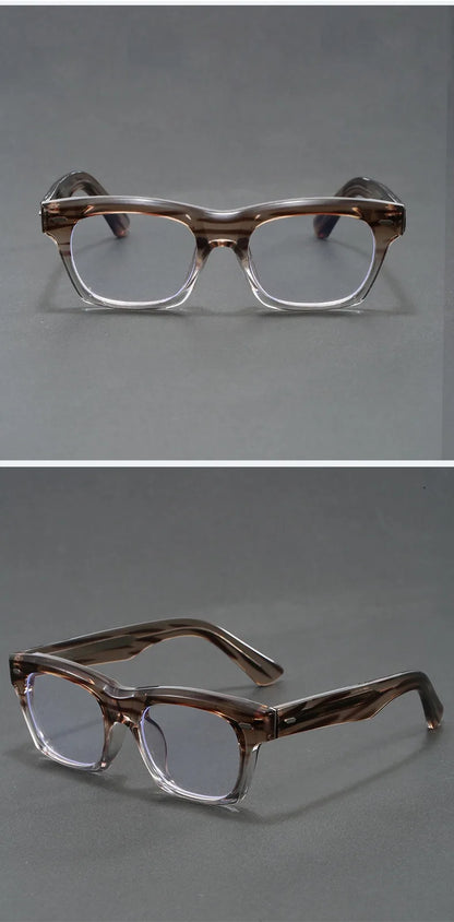 Japanese Square Glasses Frame Men Fashion Anti Blue Light Reading Glasses Men Good Quality Full Rim Eyewear