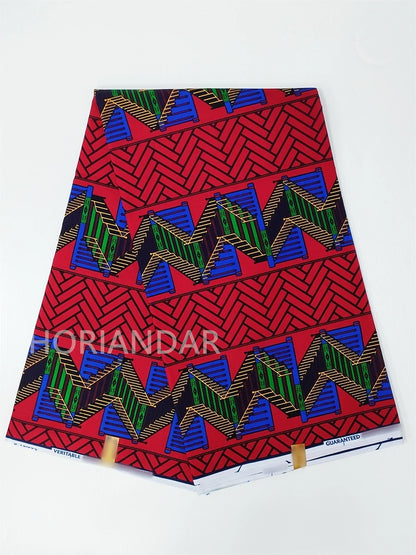 Veritable Guaranteed Dutch Hollandais Quality Prints Pagne African Fabric Dress Real Wax 100% Cotton 6 Yards