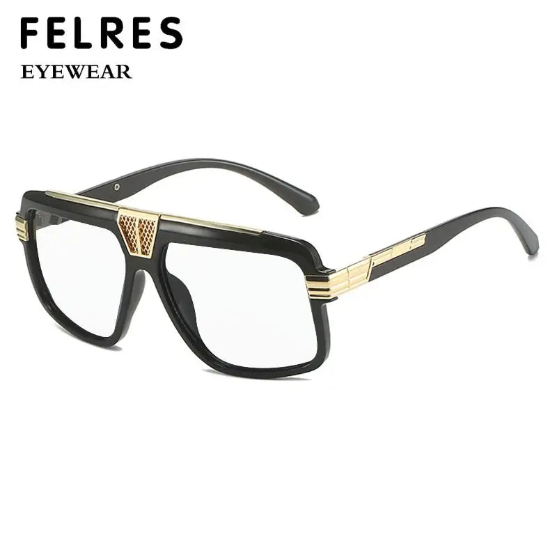 150mm Square Large Frame Reading Glasses Men Women Finished Anti Blue Light Prescription Optical Glasses Customized Diopter +1.5