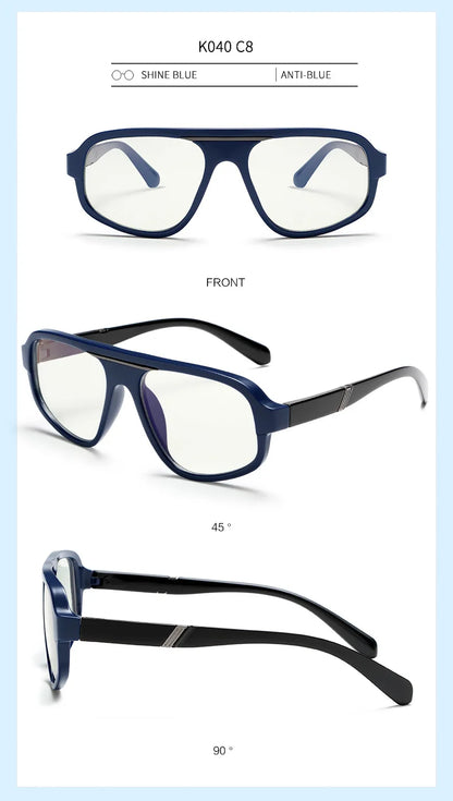 Classic Oversized Square Photochromic Anti Blue Light Reading Glasses Men Women Luxury Brand Computer Glasses Trendy TR90 Frames