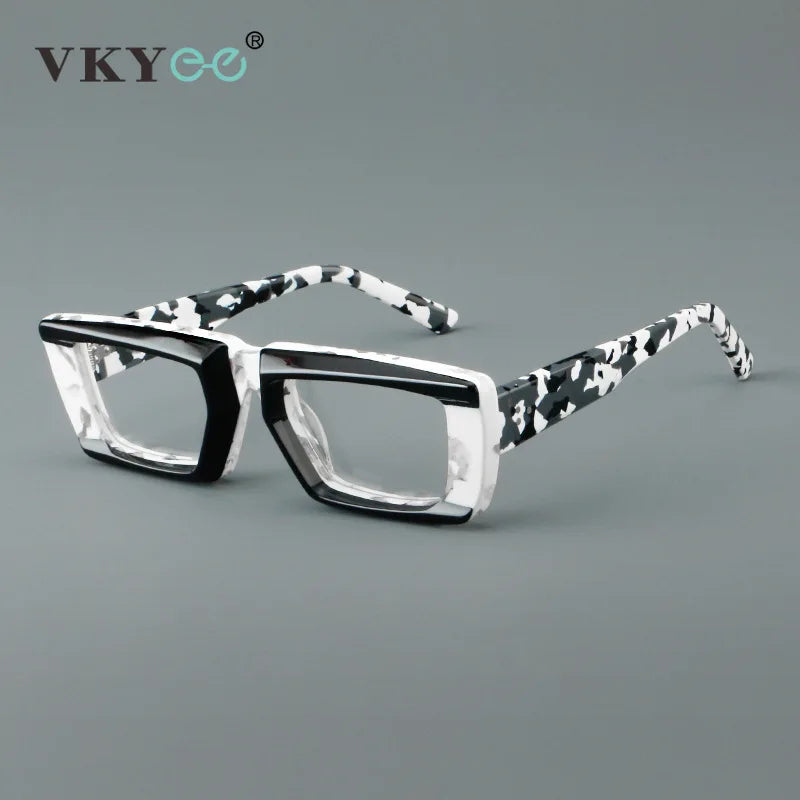 VICKY Personalized Fashion Retro Geometric Square Design Men Women Anti-blue Light Glasses Customizable Prescription 23046