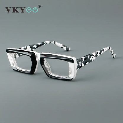 VICKY Personalized Fashion Retro Geometric Square Design Men Women Anti-blue Light Glasses Customizable Prescription 23046