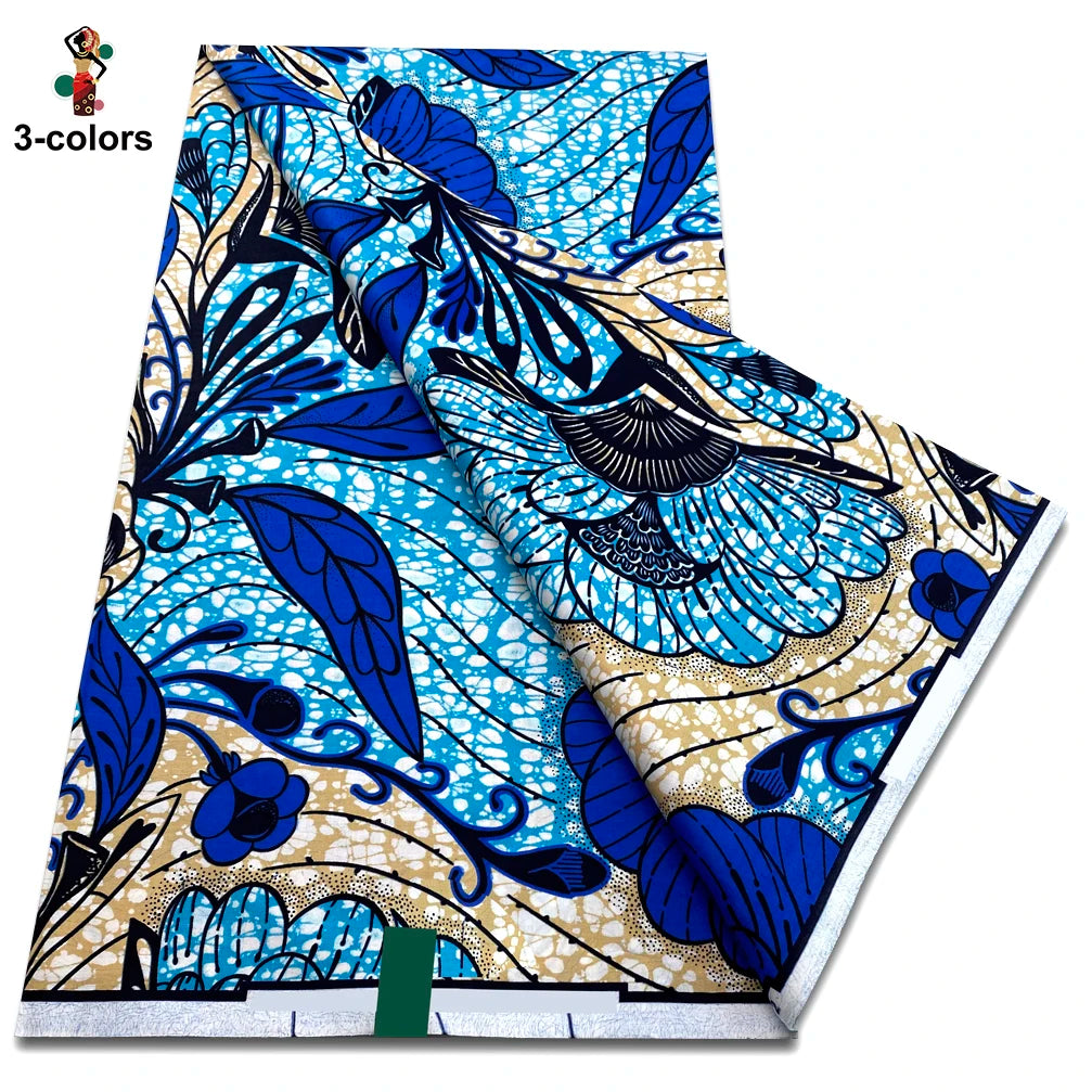 2025 Guaranteed Veritable Original African Wax Print Fabric Real Nigerian 100% Cotton Ankara Wax Fabric Soft Pagne Spuer Batik
