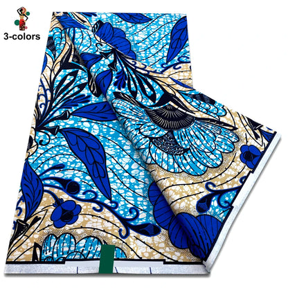 2025 Guaranteed Veritable Original African Wax Print Fabric Real Nigerian 100% Cotton Ankara Wax Fabric Soft Pagne Spuer Batik