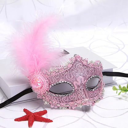 Sexy Ladies Masquerade Ball Mask Feather Mask Christmas Mask Halloween Mask masquerade ball forbirthday party stage performance