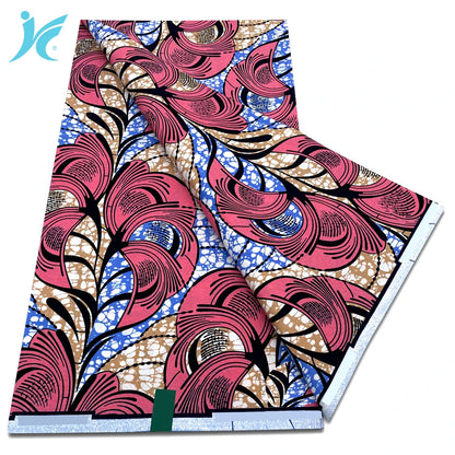 African Real Wax Prints Fabric Ankara Wax 100% Cotton Fabric Guaranteed Veritable Original Sewing Material