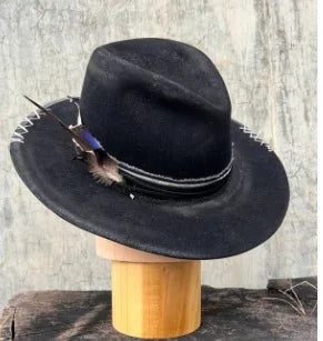 Wool hat, cowboy hat, old retro jazz top hat, hot autumn and winter felt hat in Europe and America
