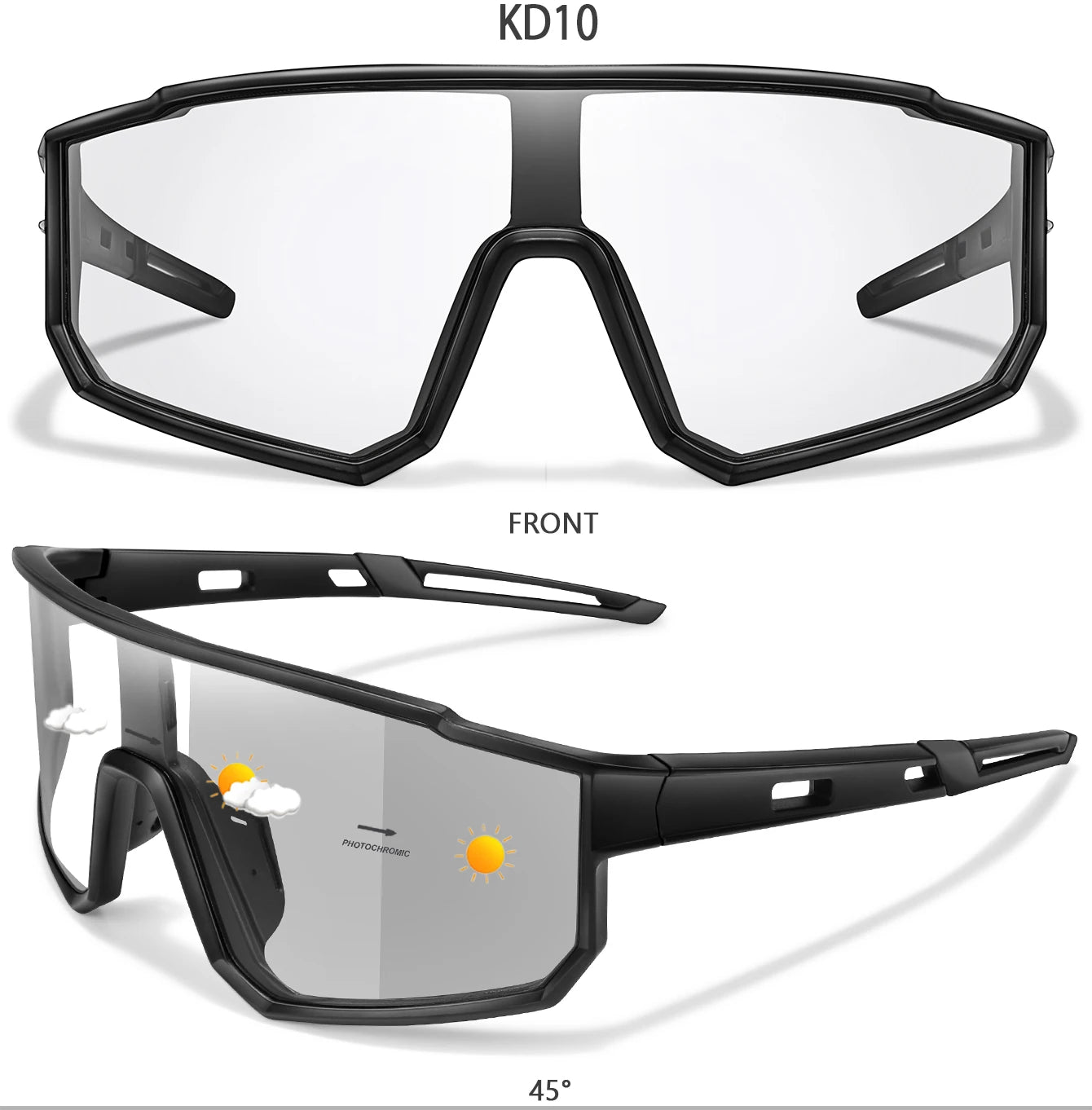 Photochromic Sunglasses New Style Brand Men Women Comfortable Windproof Cycling Glasses for Bicycle MTB Bike Running Fishing