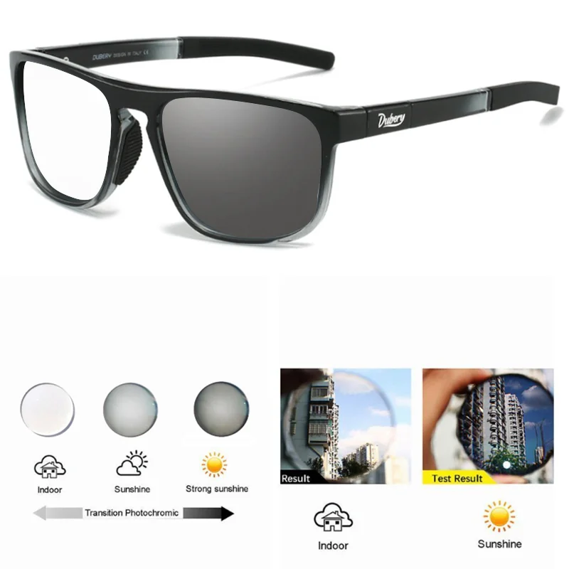 Men Square Photochromic Reading Glasses Presbyopia Glasses Clear Lens Optical Eyeglasses Customized Diopter Prescription Glasses