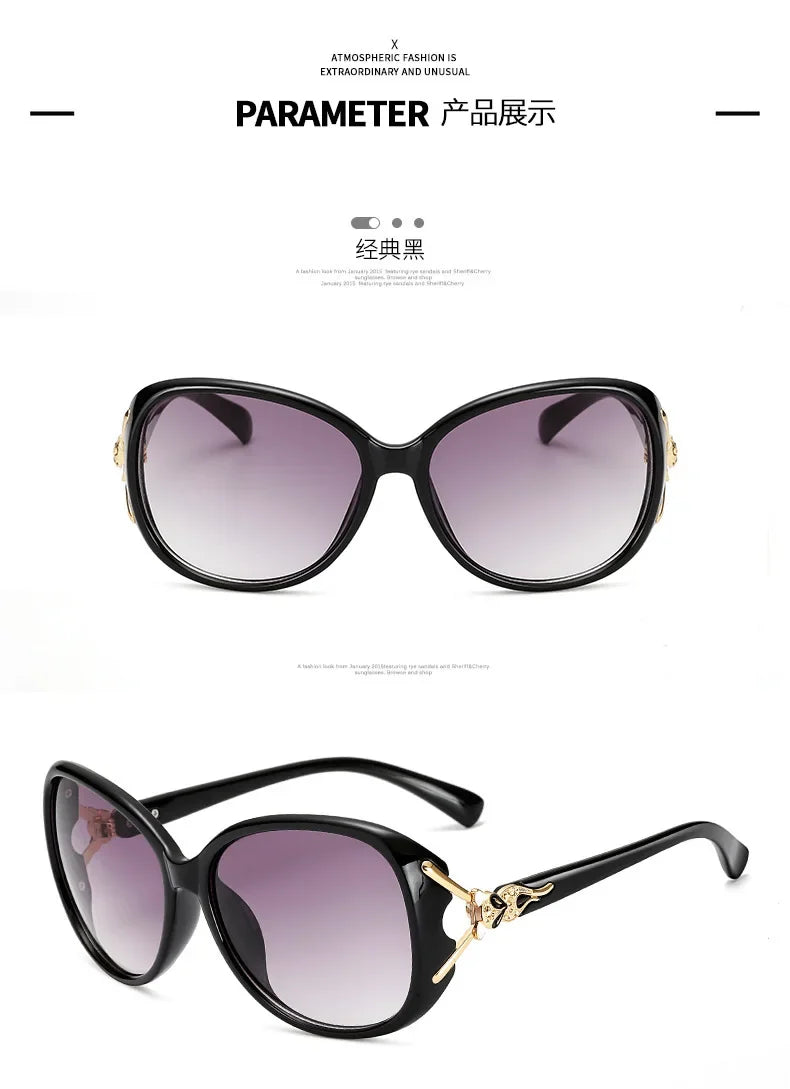 New Vintage Big Frame Sunglasses Woman Vintage Brand Travel Classic Sun Glasses Female Fashion Retro Eyewear UV400