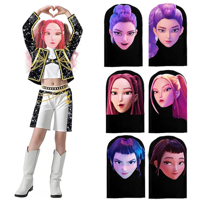 Anime Demon Hunter Face Mask Cartoon Rumi Zoey Mira Cosplay Mask Decoration Birthday Party Masks Role Play Props Costume Gifts