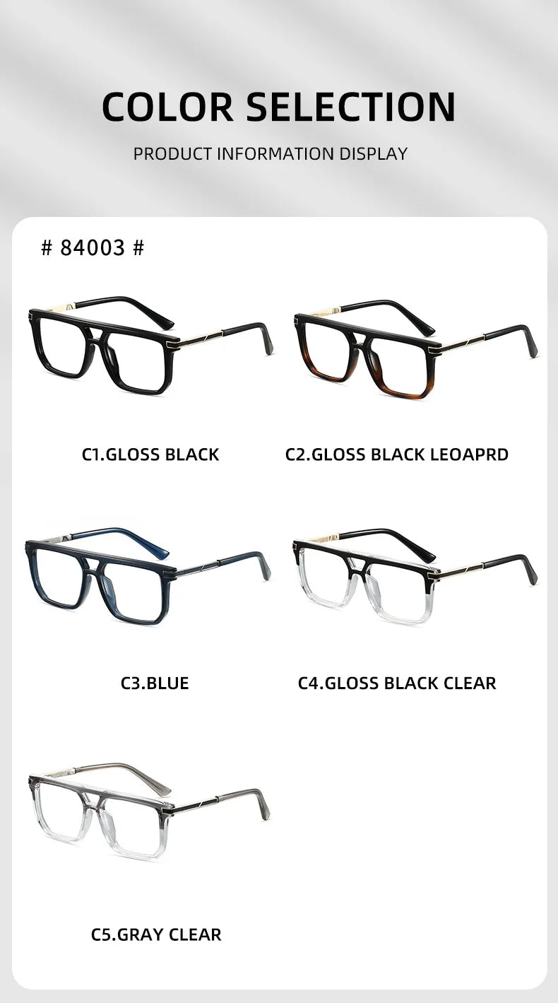 VICKI Mature Man's Double-barreled High-end TR Glasses - Customizable Prescription - Anti-blue Light Glasses Multifocal 84003