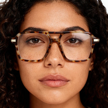 Luxury Brand Designer Reading Glasses Women 2025 Retro Double Bridge Square Eyeglass Fashion Man Optical Prescription Eyewear