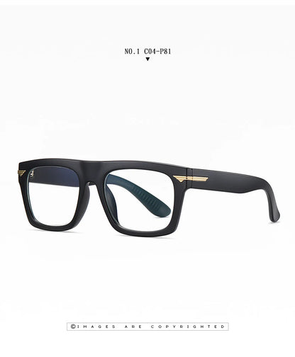 AUECMOI Vintage Men Square Glasses TR90 Frame Myopia Customizable Prescription Anti Blue Ray Optical Photochromic Eyeglasses
