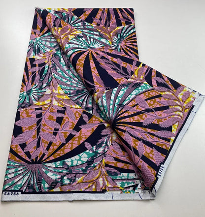 New Ankara Glitter Golden Wax Soft Flash Gold Print Batik High Quality Pagne Purple Women Tissus African Grand Golden Wax Fabric
