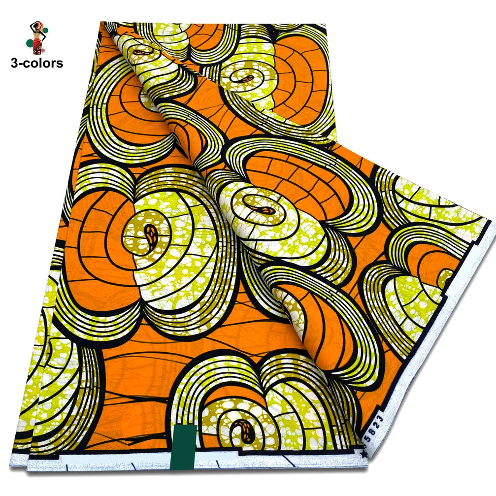 2025 Guaranteed Veritable Original African Wax Print Fabric Real Nigerian 100% Cotton Ankara Wax Fabric Soft Pagne Spuer Batik