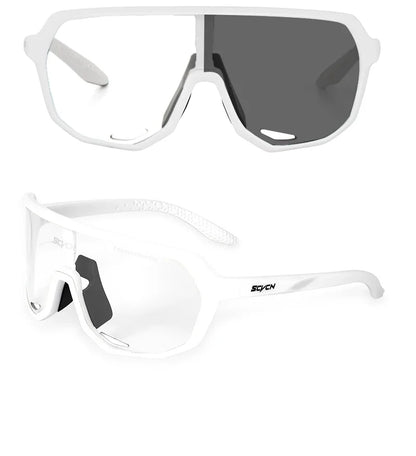 SCVCN Photochromic Sports Sunglasses Cycling Glasses UV400 Women Driving for Men Mountain MTB Bike Bicycle Goggles