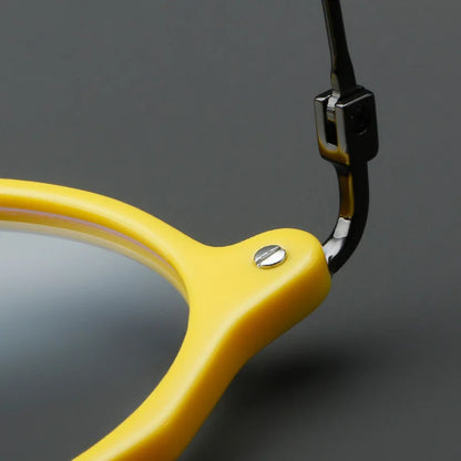 57028 Vintage Acetate Optical Spectacle Frames Women Fashion Round Metal Eyeglass Frame Men Trend Transparent Eyewear