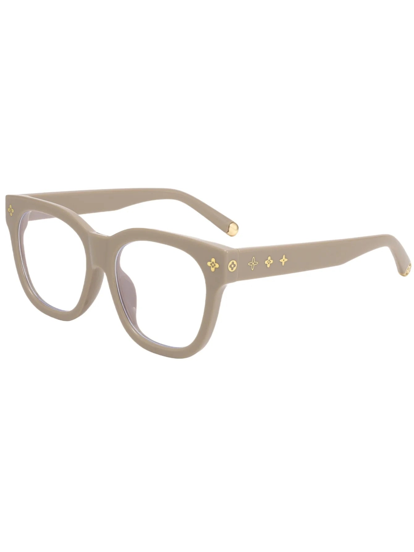 New retro box tortoise shell color glasses frame face-lifting fashion slim flat mirror blue glasses.