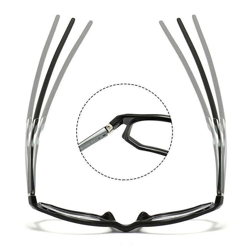 YIMARUILI New Fashion Sports Glasses Men and Women TR90 Spring Leg Design Big Face Optical Prescription Eyeglasses frame 5853