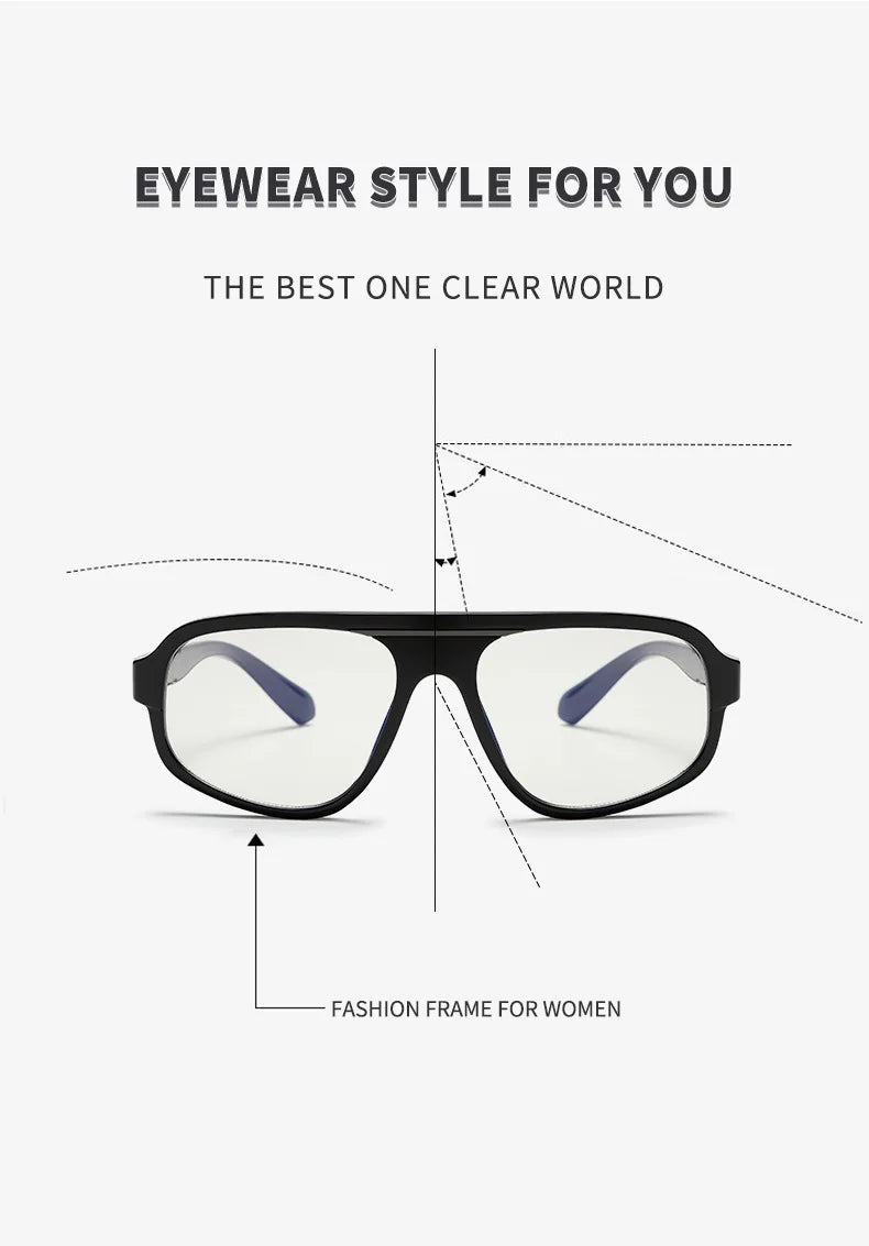 Classic Oversized Square Photochromic Anti Blue Light Reading Glasses Men Women Luxury Brand Computer Glasses Trendy TR90 Frames