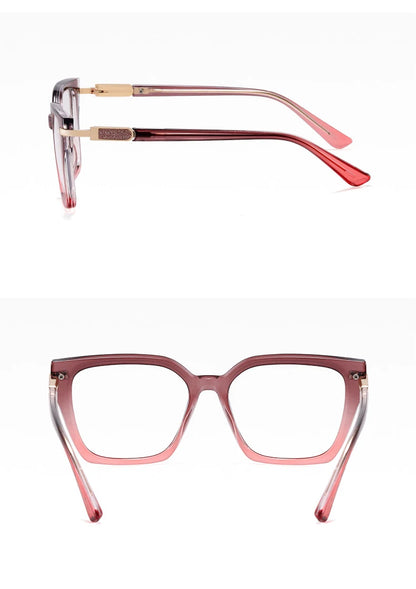 R57522 Women Tr90 Blue Light Blocking Glasses Frame Comfortable Spring Hinge Presbyopia Eyeglasses Customizable Diopters