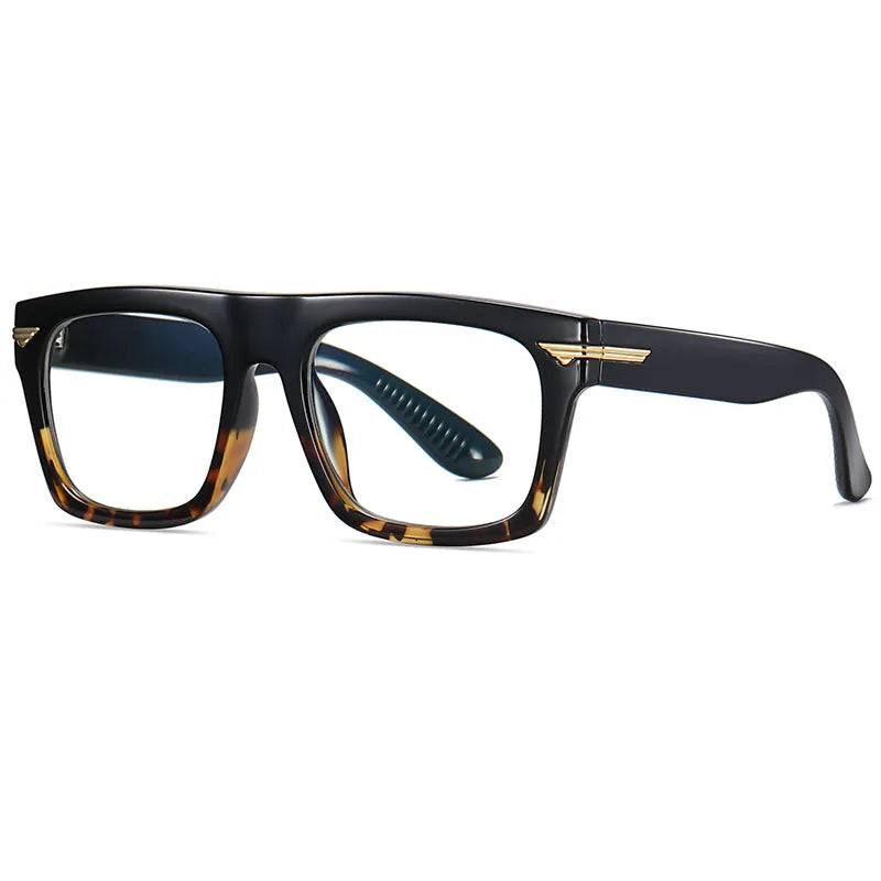 AUECMOI Vintage Men Square Glasses TR90 Frame Myopia Customizable Prescription Anti Blue Ray Optical Photochromic Eyeglasses