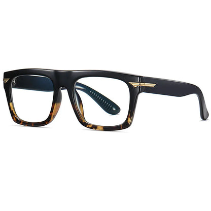 AUECMOI Vintage Men Square Glasses TR90 Frame Myopia Customizable Prescription Anti Blue Ray Optical Photochromic Eyeglasses