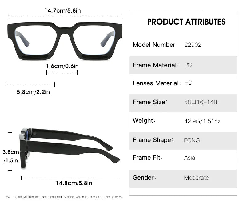 Oversized Square Reading Glasses For Women Brand Designer Blue Light Blocking Eyeglasses Green Leopard Prescription Glasses Men