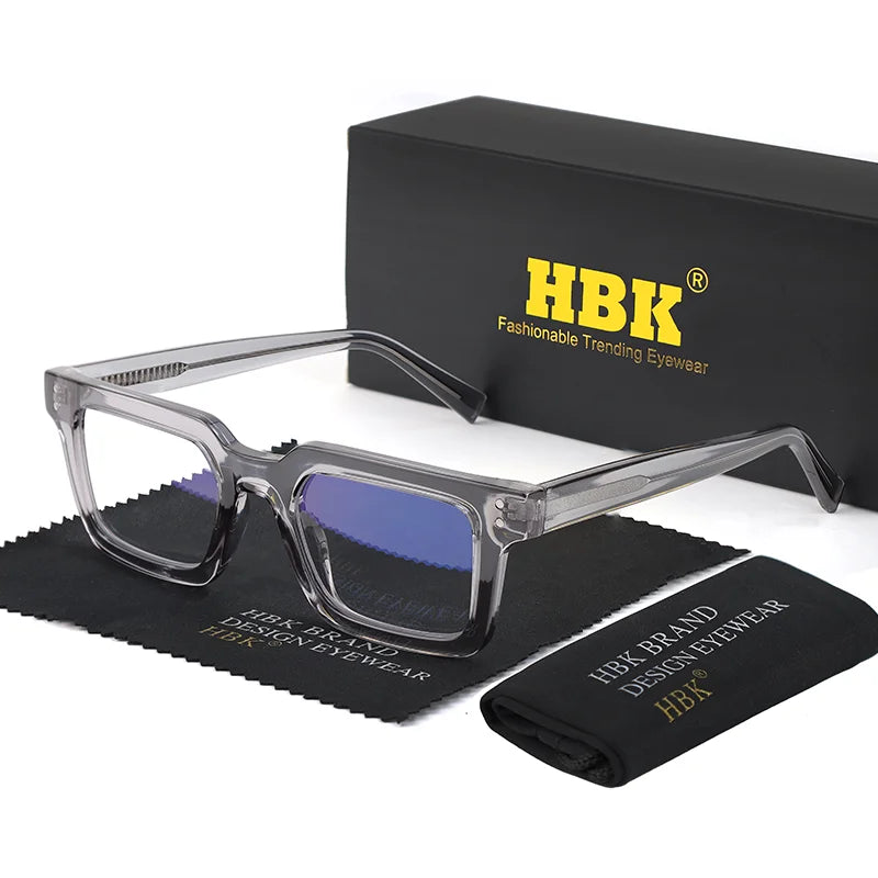 HBK Fashion Glasses Frames for Men TR90 Square Anti Blue Light Women's Daily Simple Business Glasses Optical Eyeglasses Frame