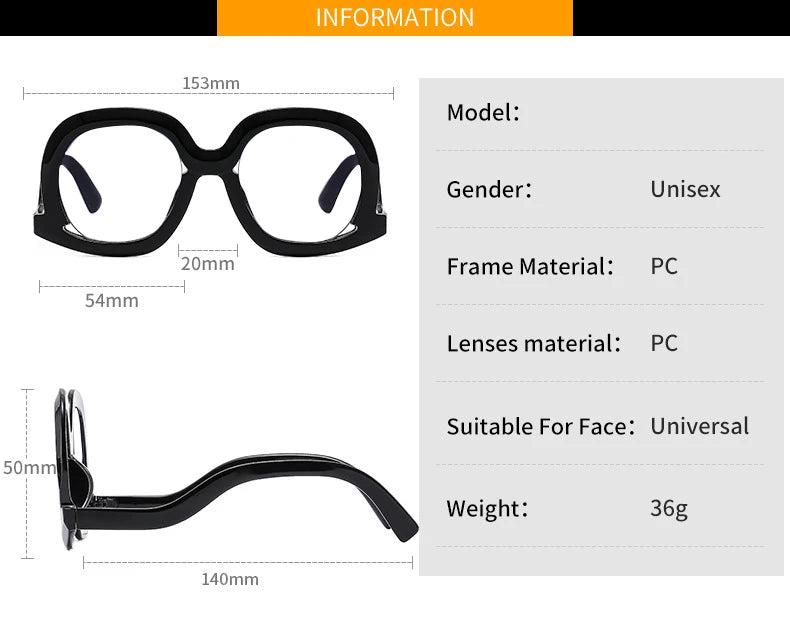 Fashion Unique Oval Blue Light Blocking Glasses Frame Women Large Colorful Gradient Eyeglasses Luxury Designer Reading Glasses