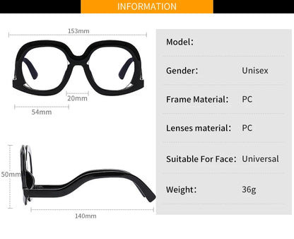 Fashion Unique Oval Blue Light Blocking Glasses Frame Women Large Colorful Gradient Eyeglasses Luxury Designer Reading Glasses