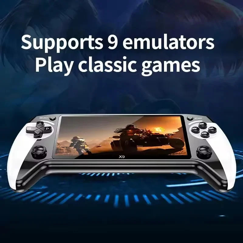 X9 Retro Handheld Game Console, Saker Game Console 5.5-Inch HD IPS Screen,20000+ Classic Games, Joystick Retro Video Game Player