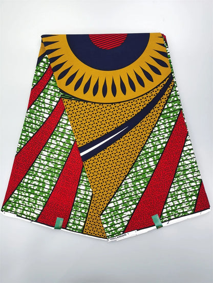Dutch Hollandais Printed Fabric for African Classical Dress Veritable Real Wax Guaranteed 100% Cotton 6 Yards