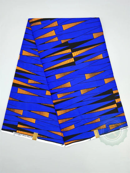 Dutch Hollandais Printed Fabric for African Classical Dress Veritable Real Wax Guaranteed 100% Cotton 6 Yards