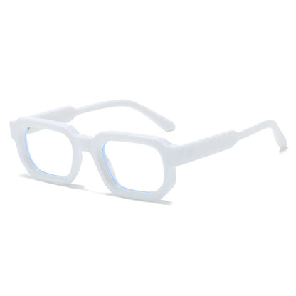 SHAUNA Ins Popular Fashion Polygon Square Women Glasses Frame Clear Anti Blue Light Eyewear Optical Men Red Blue Frame