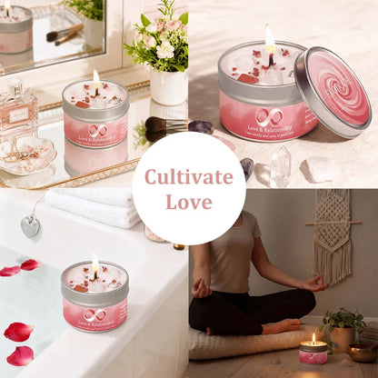 Scented Candles 3oz Law of Attraction Love Manifestation Energy Boosting Christmas Home Decoration Candle Holders Gift