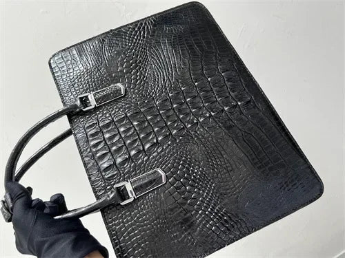 2024 New Luxury Real Crocodile Leather Laptop Bags Alligator Genuine Leather Men's Briefcase Brand Travel Messenger Computer Bag