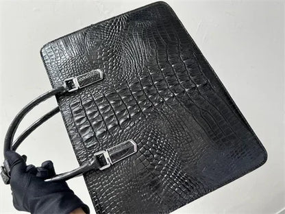 2024 New Luxury Real Crocodile Leather Laptop Bags Alligator Genuine Leather Men's Briefcase Brand Travel Messenger Computer Bag