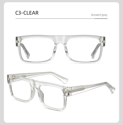 Fashion Men Prescription Myopia Glasses Luxury Brand Black Square Blue Light Blocking Eyewear Male Glasses For Vision 0 To -6.0