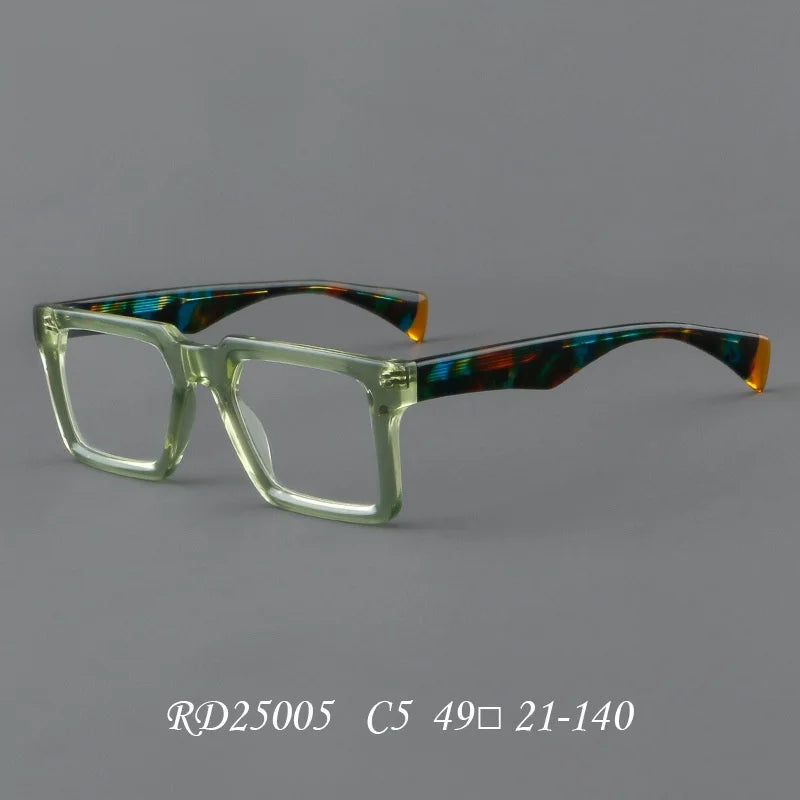 New In 2024 Plate Eyeglass Frame Retro Square Men's Eyeglass Frame Fashionable Optical Prescription Eyeglass Frame Women 25005