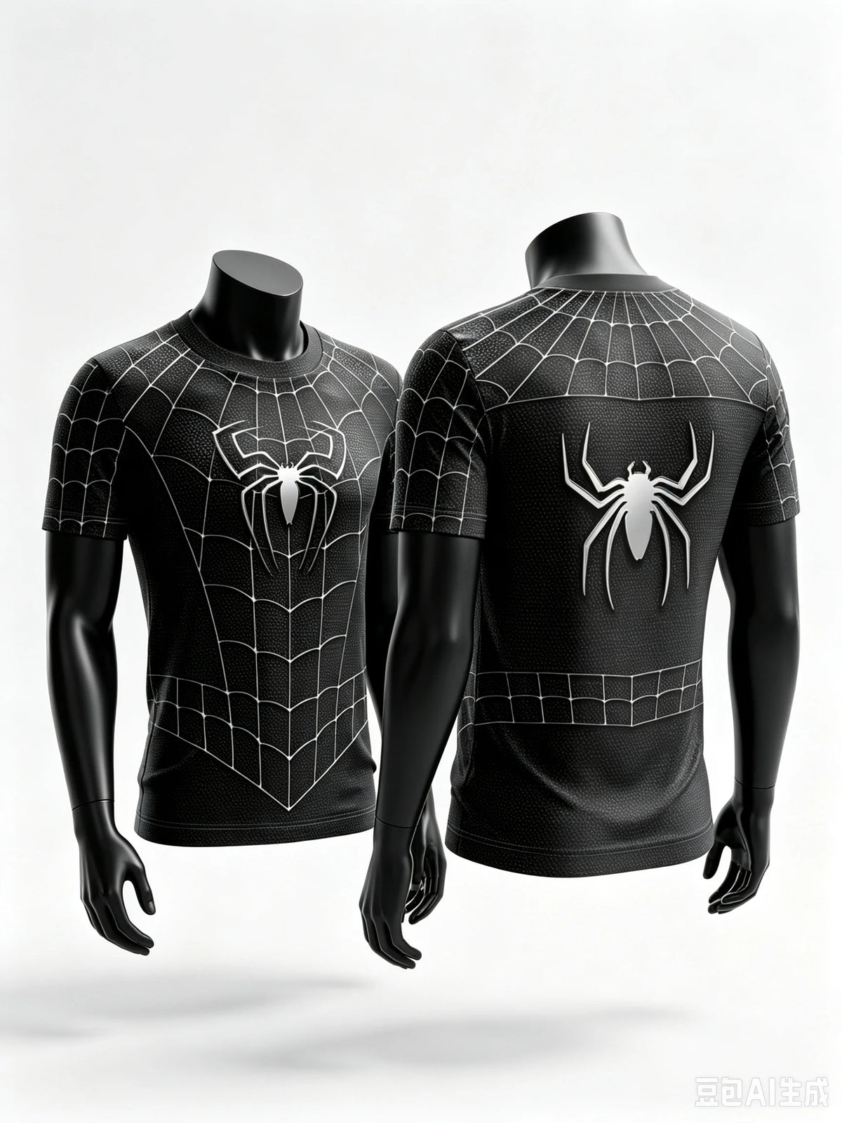 Parent‑child Spider Hero Graphic T‑Shirt,Red‑Blue 3D Printed Jersey,Polyester Short Sleeve Tops for Family Matching Outfits