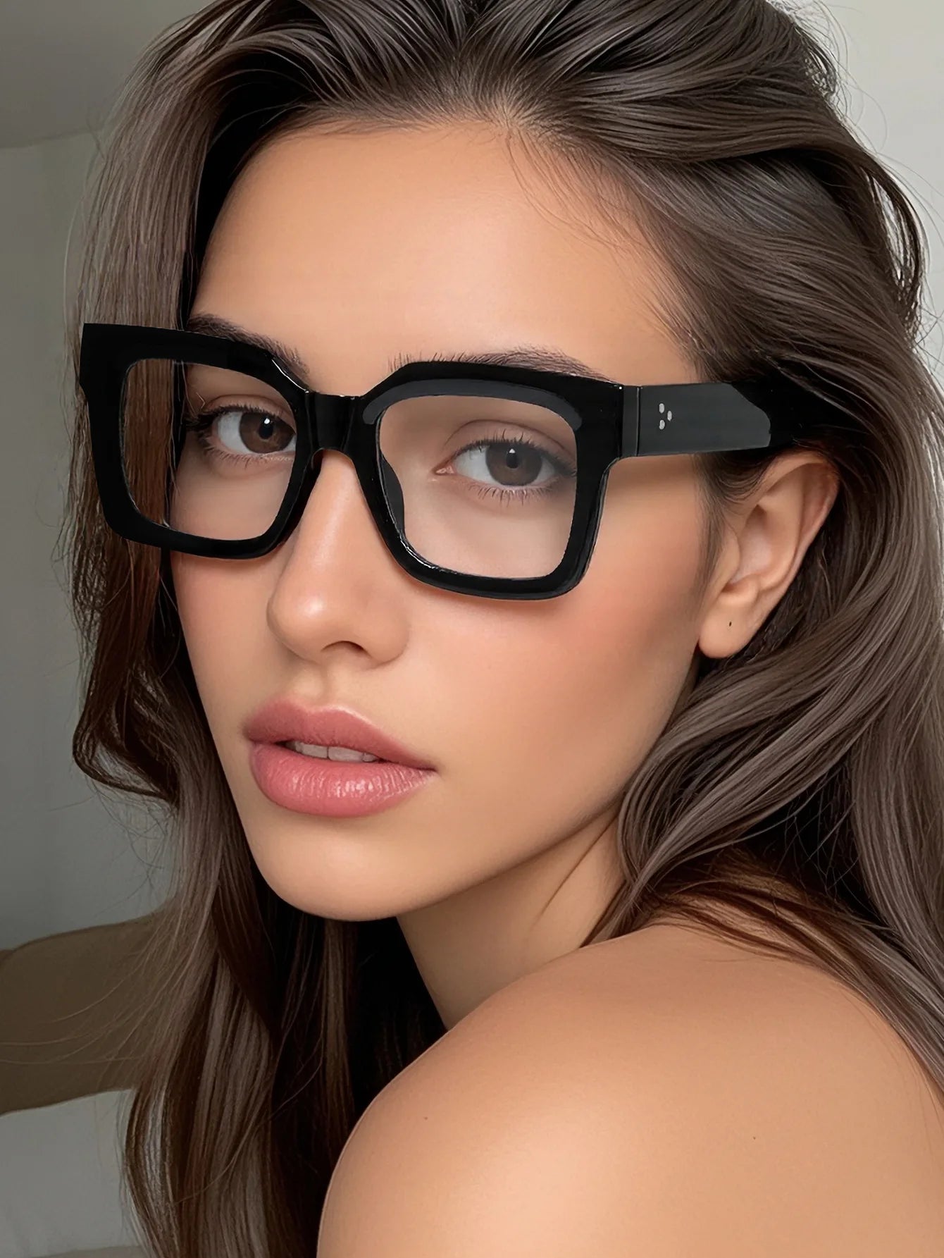 New Square Anti-blue light Large Frame Eyeglasses Fashion Street Decorative Glasses Computer Spectacles For Women Men